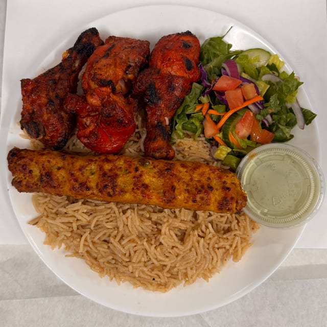 Chicken Tikka & Lamb Combo.